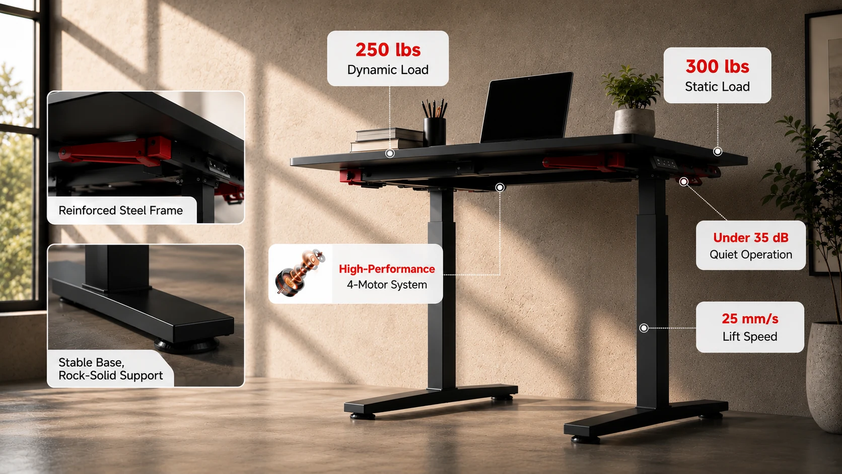 GTPLAYER load capacity demonstration with two people sitting on the desk
