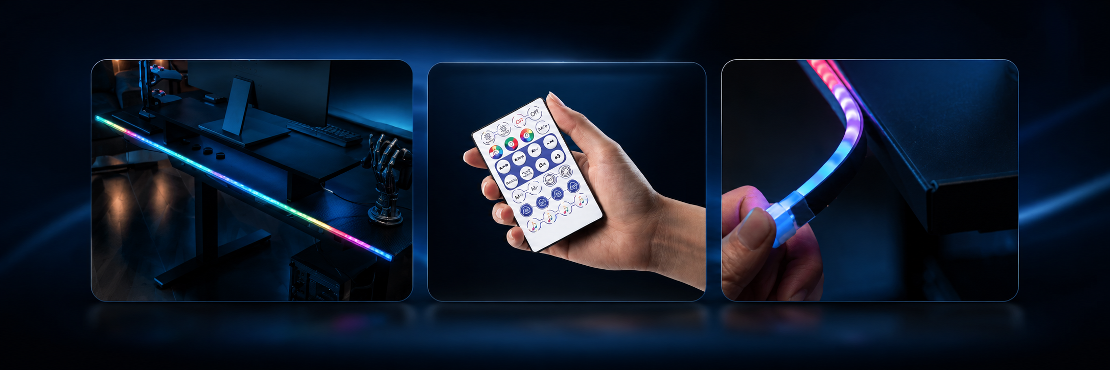 GTPLAYER magnetic RGB light strip with remote control